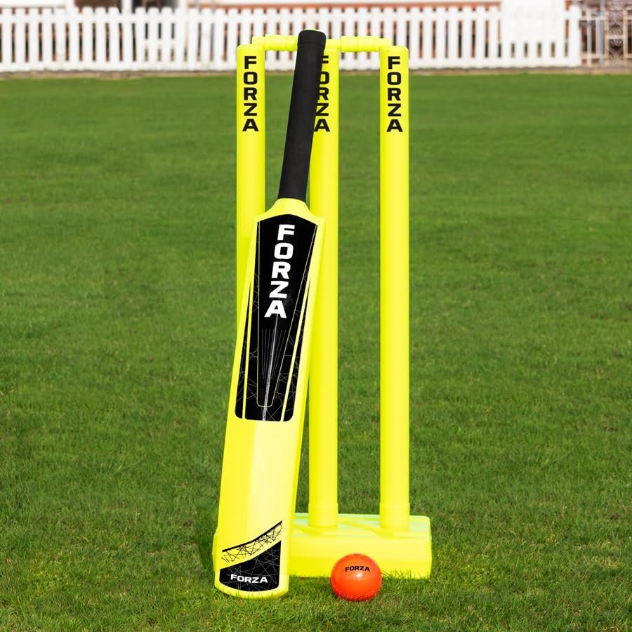 FORTRESS Garden Cricket Set - Available in 3 Sizes | Full Set or Half Set | Lightweight Cricket Equipment (Half Set | Senior (Full Size))