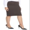 Urban CoCo Women's Elastic Waist Stretch Bodycon Midi Pencil Skirt (XL, Brown) view 1