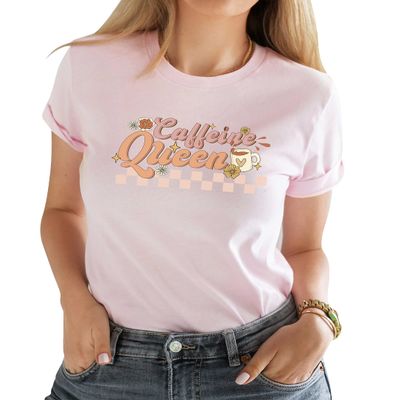 Caffeine Queen Shirt Gift for Coffee Lover Coffee Drinker T-Shirt #00344-83