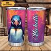 Hyturtle Personalized Gifts For Penguin Lover - Penguin Printed Custom Name Stainless Steel Tumbler 20oz With Lid - Idea Animal Lover Gifts For Women Girl kids On Birthday, Christmas view 2