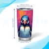 Hyturtle Personalized Gifts For Penguin Lover - Penguin Printed Custom Name Stainless Steel Tumbler 20oz With Lid - Idea Animal Lover Gifts For Women Girl kids On Birthday, Christmas view 4