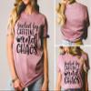 Fueled by Caffeine and Chaos Shirt Coffee Mom Sarcastic Mama Coffee Lover Addict T-Shirt #00083-109 view 2