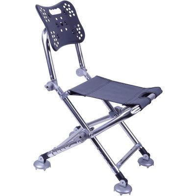 ZUMAHA Portable Fishing Chair for Slope Rock Shoal, Folding Camping Chair with Adjustable Back Legs and Liftable Legs Beach Chair