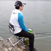 ZUMAHA Portable Fishing Chair for Slope Rock Shoal, Folding Camping Chair with Adjustable Back Legs and Liftable Legs Beach Chair view 2