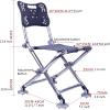 ZUMAHA Portable Fishing Chair for Slope Rock Shoal, Folding Camping Chair with Adjustable Back Legs and Liftable Legs Beach Chair view 3