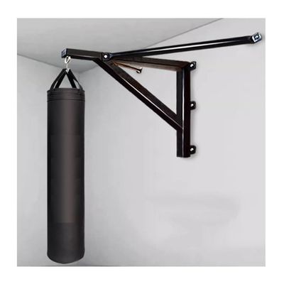 Heavy Punch Bag Wall Bracket Sandbag Shelf Boxing Bracket Suspension Frame Wall Hanger Wall-Mounted Home Fitness Equipment Training Accessories Hanger Rings Strong Bearing ( Color : Black , Size : 60X