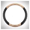 FUERU Car Steering Wheel Cover Set Car Steering Wheel Cover Carbon Fiber Leather Mahogany Grain Breathable Sweat-Absorbing Car Interior (Color : 1#) view 1