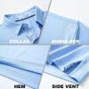 M MAELREG Long Sleeve Golf Shirt Men Performance Tennis Athletic Golf Polo Long Sleeve Shirts for Men Light Blue view 4