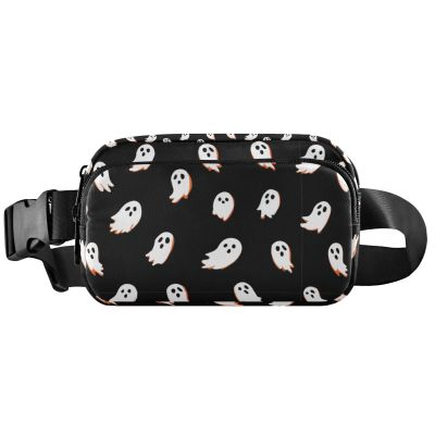 Boccsty Halloween Spooky Ghost Belt Bag for Women Men Monster Devil Fanny Pack Small Waist Pouch Crossbody Bags for Outdoor Hiking Running Travel