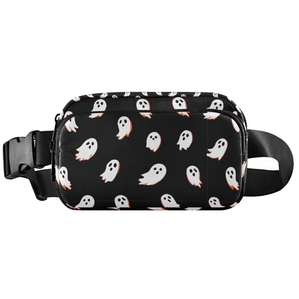 Boccsty Halloween Spooky Ghost Belt Bag for Women Men Monster Devil Fanny Pack Small Waist Pouch Crossbody Bags for Outdoor Hiking Running Travel
