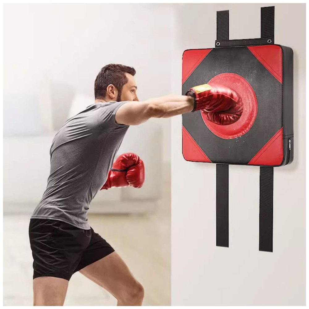 LXLZYXSF Wall Mounted Boxing Mat Adjustable Height, Adult Kids Punching Pad for Taekwondo Kung Fu Fitness Exercise, Stress Release Gear Boxing Target