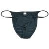 Jaxu Men's Bodybuilding Posing String Bikini Briefs Underwear Male Contour Pouch Cheeky Briefs Silky Soft Thin Underpants 2-Pack(Light Gray,Black Green) XL view 4