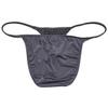 Jaxu Men's Bodybuilding Posing String Bikini Briefs Underwear Male Contour Pouch Cheeky Briefs Silky Soft Thin Underpants 2-Pack(Dark Gray,Light Brown) M view 3