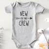 Acwssit New Crew Coming Home Baby Boy Clothes Funny newborn Baby gifts Bodysuit 0-3 months Gray view 2