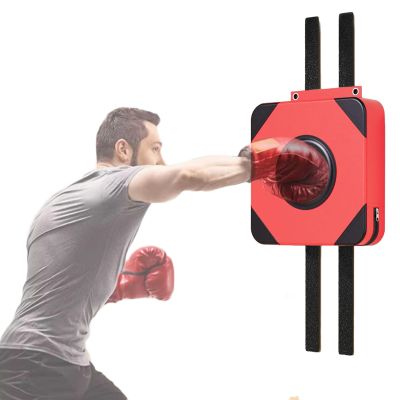 LXLZYXSF Adjustable Height Wall Focus Target Boxing Bag Punch Mat - Martial Arts Muay Thai Training, Stress Release & Fitness Equipment for Adult Children (Color : Red, Size : 40x10x40cm)