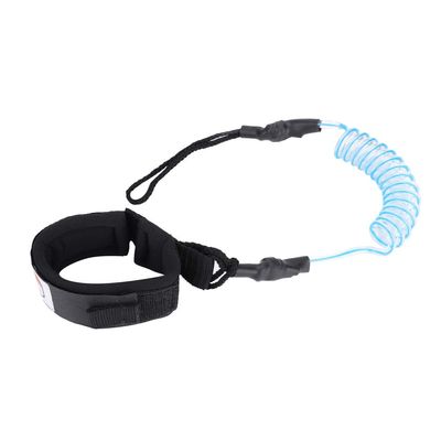 Haofy Surfboard Leash Straight Surf, Body Board Leash, Stand Up Paddle Board 5Mm Coiled Spring Leg Foot Rope Surfing Leash for Surfboard (Blue)