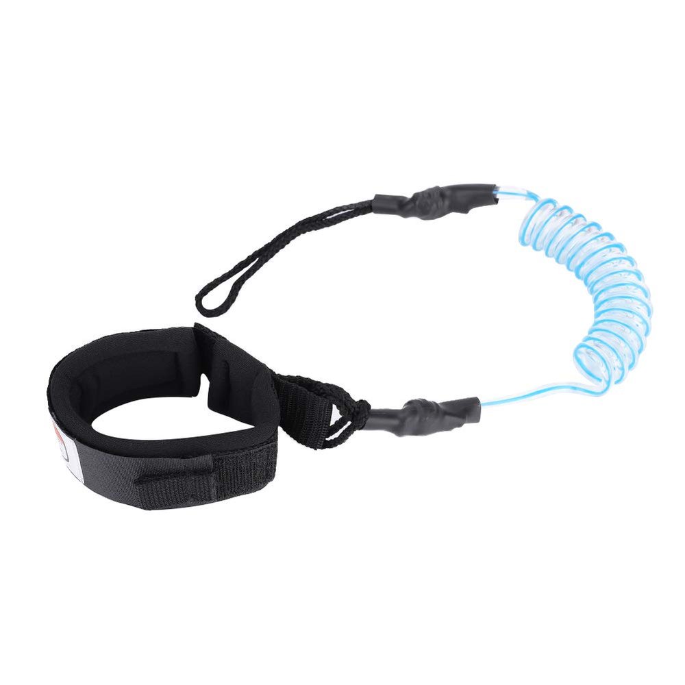 Haofy Surfboard Leash Straight Surf, Body Board Leash, Stand Up Paddle Board 5Mm Coiled Spring Leg Foot Rope Surfing Leash for Surfboard (Blue)