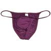 Jaxu Men's Bodybuilding Posing String Bikini Briefs Underwear Male Contour Pouch Cheeky Briefs Silky Soft Thin Underpants 2-Pack(Gray,Wine Red) L view 4