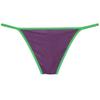 Jaxu Mens Ultra Tiny Bikini Briefs Underwear Male Contour Pouch Cheeky Briefs Open Side Ice Silk Underpants Sheer Bottoms 2-Pack(Purple,Light Blue) XL view 4