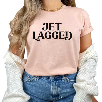 Jet Lagged Shirt Travel Airplane Mode Adventure Vacation Mode Jet Lag T-Shirt #00036-75