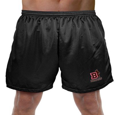 Campus Lab Brown University Primary Mark Men's Adult Athletic Gym Shorts 7" Inseam, Black, Small