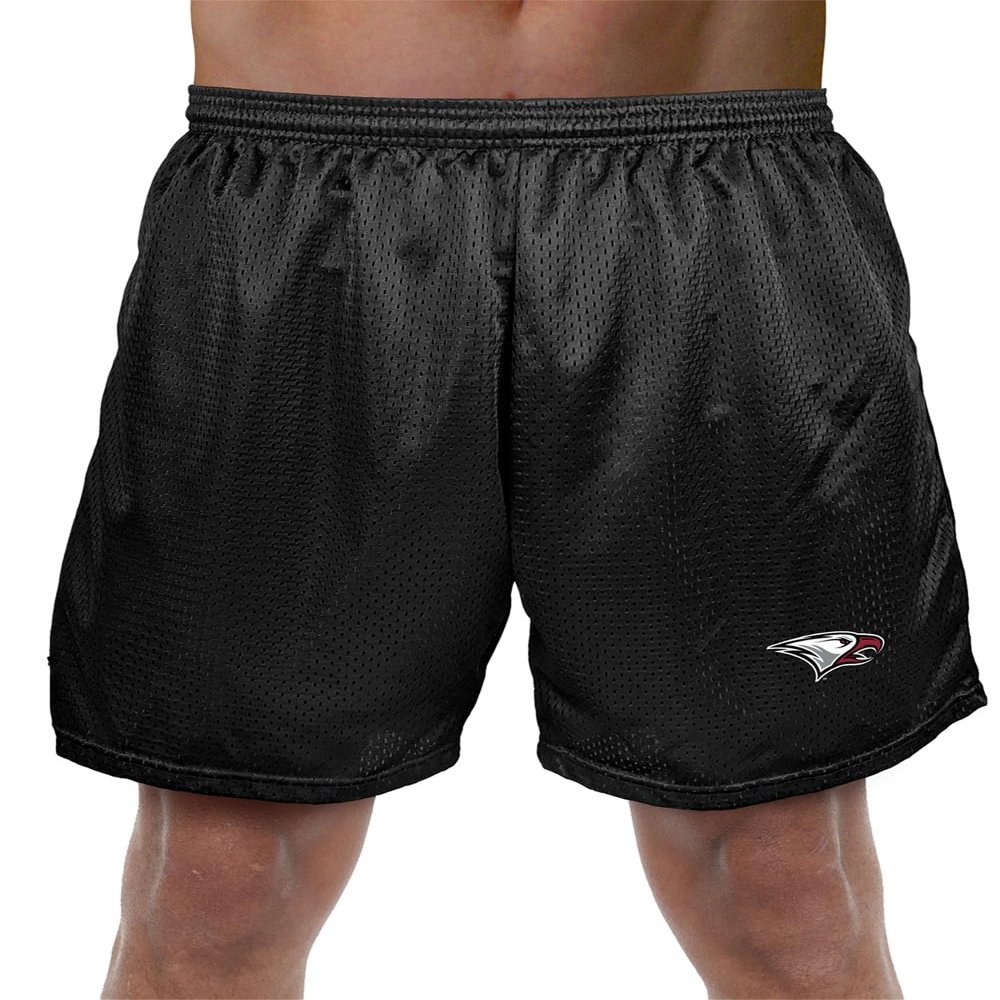 North Carolina Central University Primary Mark Men's Adult Athletic Gym Shorts 7" Inseam, Black, 2X-Large