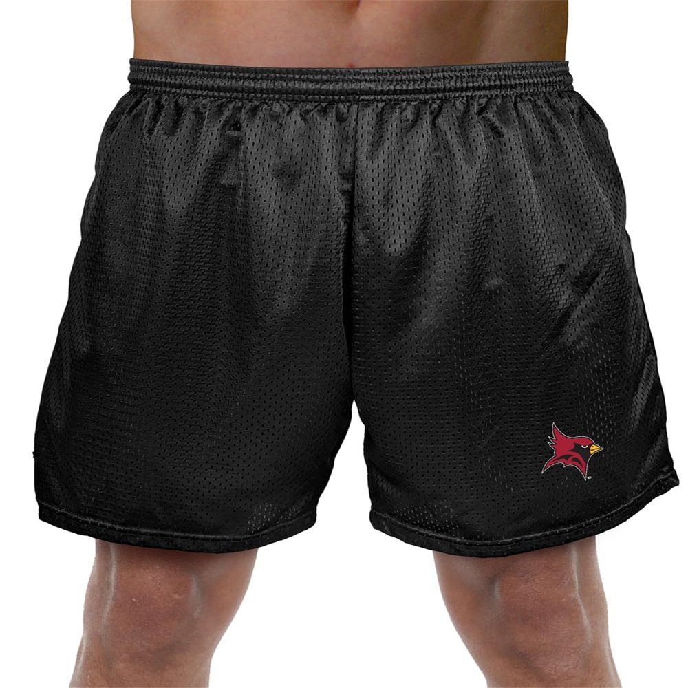 St. John Fisher University Primary Mark Men's Adult Athletic Gym Shorts 7" Inseam, Black, 2X-Large