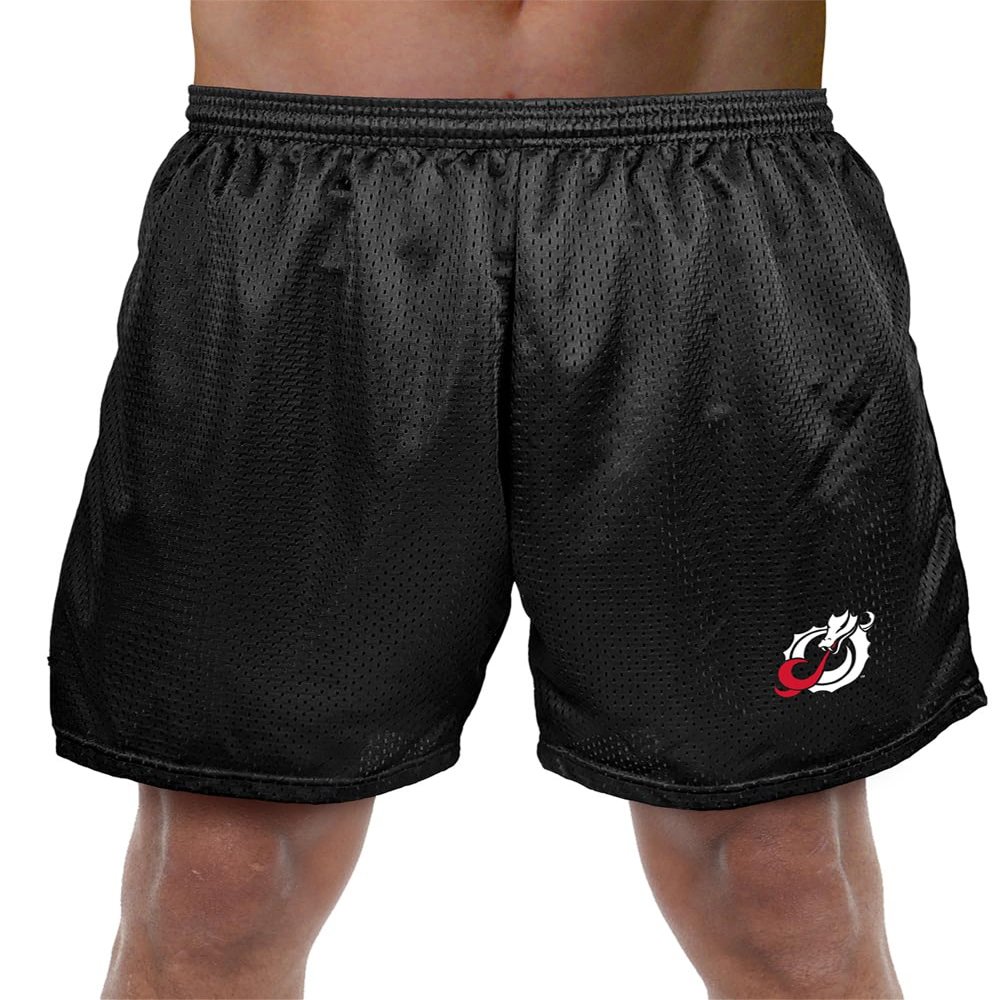 Campus Lab Minnesota State University Moorhead Primary Mark Men's Adult Athletic Gym Shorts 7" Inseam, Black, X-Large