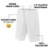 Campus Lab Lehigh University Primary Mark Men's Adult Athletic Gym Shorts 7" Inseam, White, 2X-Large view 4