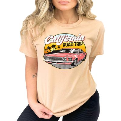 Retro California Shirt Road Trip Vintage Car Travel Lover Vacation T-Shirt #00090-82
