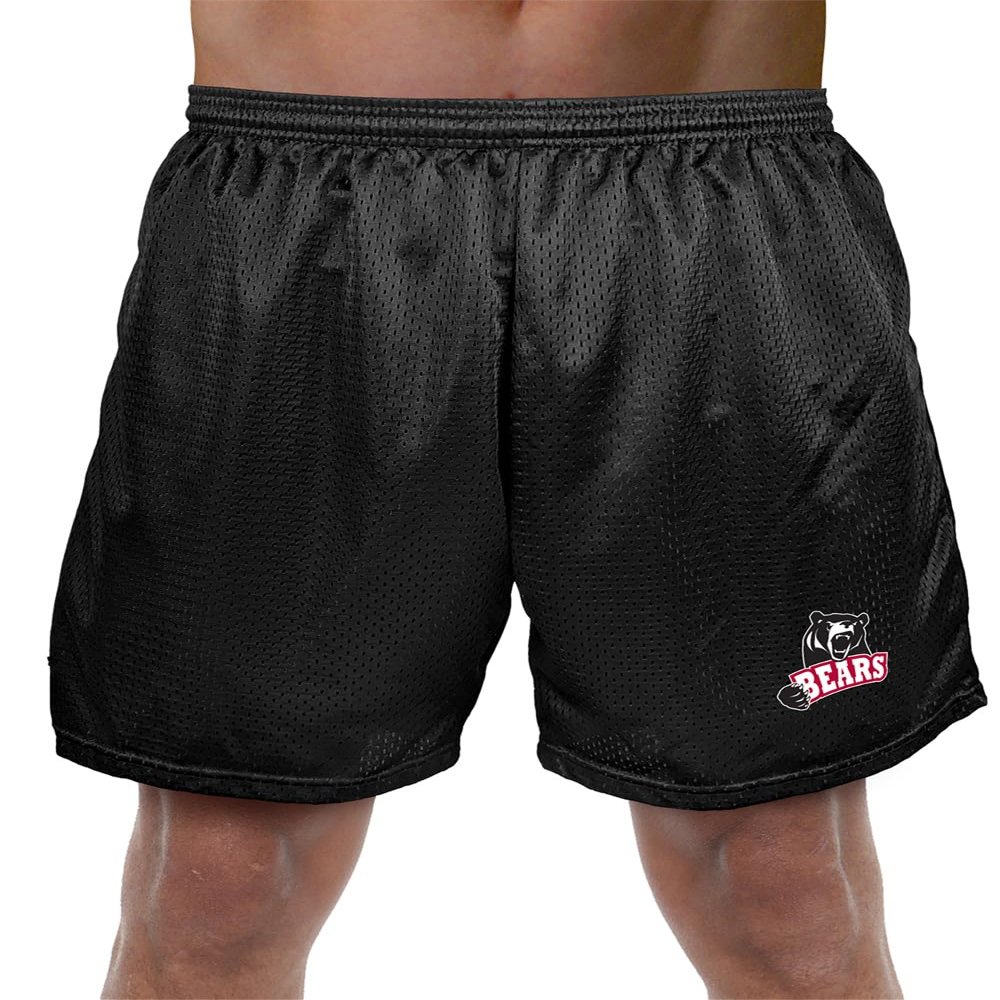 Campus Lab Lenoir-Rhyne University Primary Mark Men's Adult Athletic Gym Shorts 7" Inseam, Black, X-Large