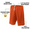 Campus Lab Bowling Green State University Primary Mark Men's Adult Athletic Gym Shorts 7" Inseam, Orange, Large view 4