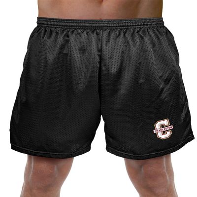 Campus Lab College of Charleston Primary Mark Men's Adult Athletic Gym Shorts 7" Inseam, Black, Medium