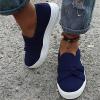 Ladmiple Platform Shoes For Women 70S Style Womens Low Top Canvas Sneakers Slip On Casual Walking Shoes Dressy Summer Fashion Comfortable Non Slip Flats Loafers view 3