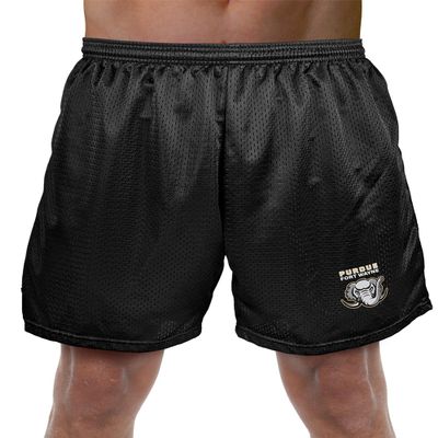 Purdue University Fort Wayne Primary Mark Men's Adult Athletic Gym Shorts 7" Inseam, Black, 2X-Large