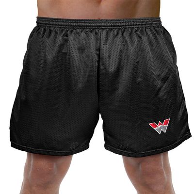 Campus Lab Western Colorado University Primary Mark Men's Adult Athletic Gym Shorts 7" Inseam, Black, X-Large