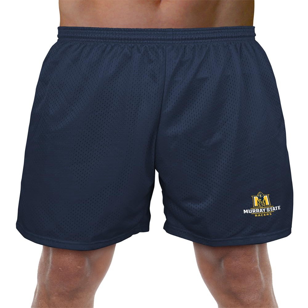 Murray State University Primary Mark Men's Adult Athletic Gym Shorts 7" Inseam, Navy, Small