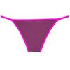 Jaxu Mens Ultra Tiny Bikini Briefs Underwear Male Contour Pouch Cheeky Briefs Open Side Ice Silk Underpants Sheer Bottoms Wine Red M view 3