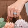 Egnaro Women's Bridal Rings Sets, Thin and Stackable Rings Silicone Women Wedding BandsRubber Promise Rings for Gift, Anniversary Ring for Work Out- 2.5mm Width - 1.8mm Thick view 4