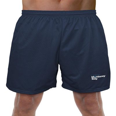 California State University Monterey Bay Primary Mark Men's Adult Athletic Gym Shorts 7" Inseam, Navy, X-Large