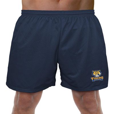 Campus Lab Queensborough Community College Primary Mark Men's Adult Athletic Gym Shorts 7" Inseam, Navy, 2X-Large