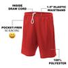 University of Nevada Las Vegas Primary Mark Men's Adult Athletic Gym Shorts 7" Inseam, Red, X-Large view 4