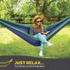 Durable Hammock 400 lb Capacity, Nylon Camping Hammock Chair - Double or Single Sizes w/Tree Straps and Attached Carry Bag - for Travel/Backpacking/Beach/Backyard (Medium, Orange & Light Grey) view 2