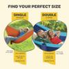 Durable Hammock 400 lb Capacity, Nylon Camping Hammock Chair - Double or Single Sizes w/Tree Straps and Attached Carry Bag - for Travel/Backpacking/Beach/Backyard (Medium, Orange & Light Grey) view 3