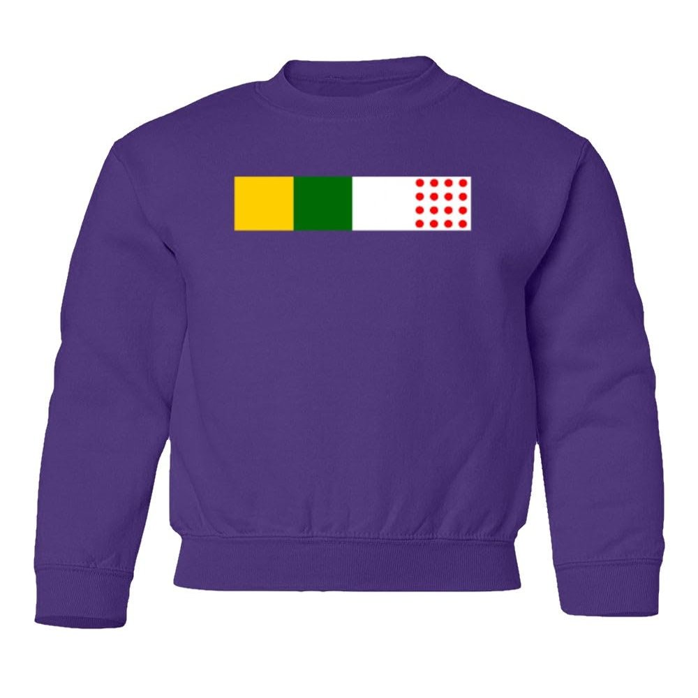 superhotapparel France 2023 Bicycle Racing Tour Leader Jersey Colors Youth Crewneck Sweatshirt (Purple, Youth Medium)