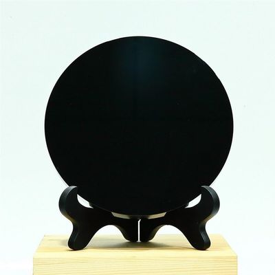 AtkitS Natural Obsidian Disc Mineral Quartz Crystal Feng Shui Divining Mirror Degaussing Home Decor Meditation Gems (Size : 20cm)