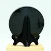 AtkitS Natural Obsidian Disc Mineral Quartz Crystal Feng Shui Divining Mirror Degaussing Home Decor Meditation Gems (Size : 20cm) view 2