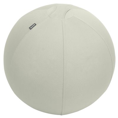 Leitz Ergo Active Sitting Ball, Ergonomically Designed Desk Chair Alternative, 55cm Diameter, Includes Fabric Ball Cover, Hand Air Pump & 2 x Plugs, Ergo Range, Light Grey, 65410085