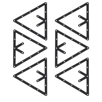 6Pcs Set Billiard Rack Black Triangle Ball Holder Positioning Billiard Table Pool Accessory, Rack, Rack 8 9 10 Ball