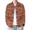 Red Brick Wall Men's Lightweight Jacket Zippered Outwear Track Jackets Casual Coat view 1